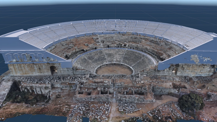 Virtuelle Nachbildung des Theaters von Milet