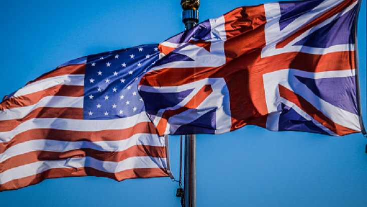 Flagge Amerika und Großbritannien
