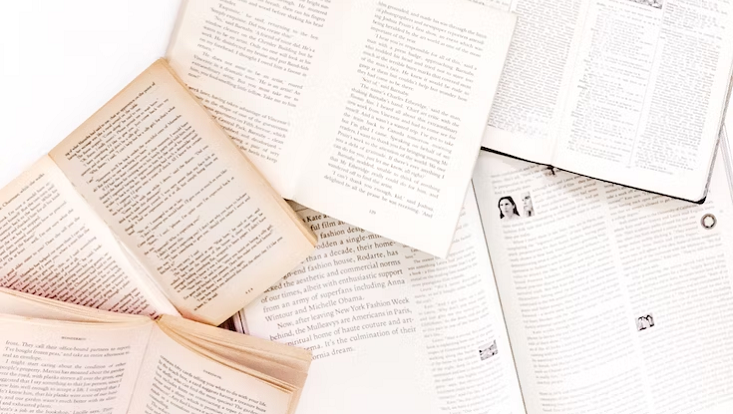 Aufgeschlagene Bücher