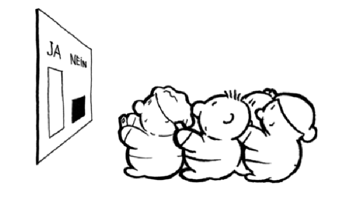 Studierende stimmen ab