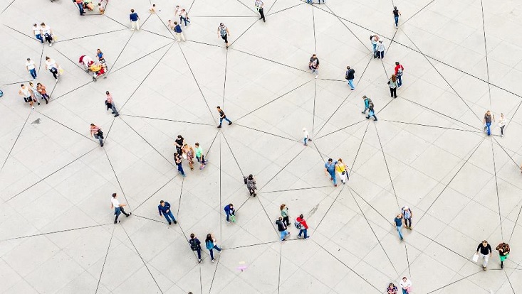 Menschen vernetzt